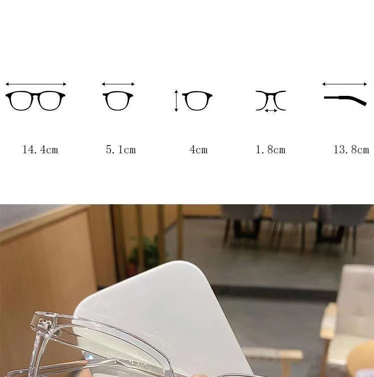 Anti-blue Light Glasses with Regular Eyeglass Frame Finished Retro Flat Light Frame